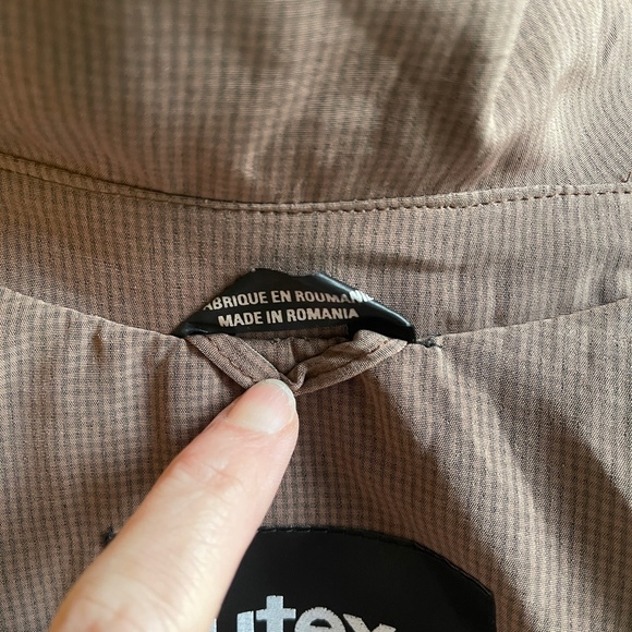 Vintage Women's Utex Design Trench Coat Tan Double Breasted Gingham 4 6 8 Y2K - Picture 9 of 11